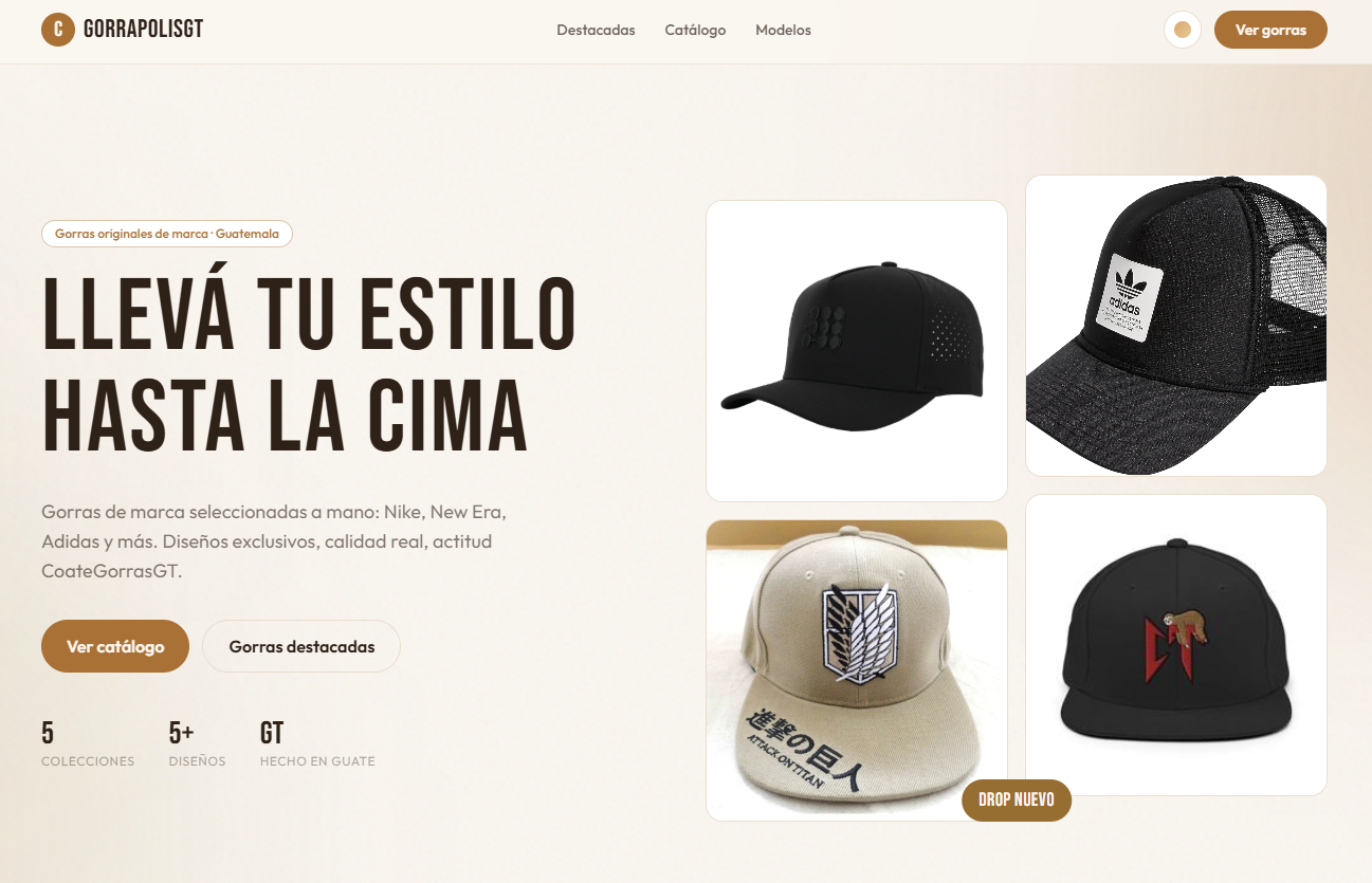 GorrasPolis GT, tienda en línea de gorras